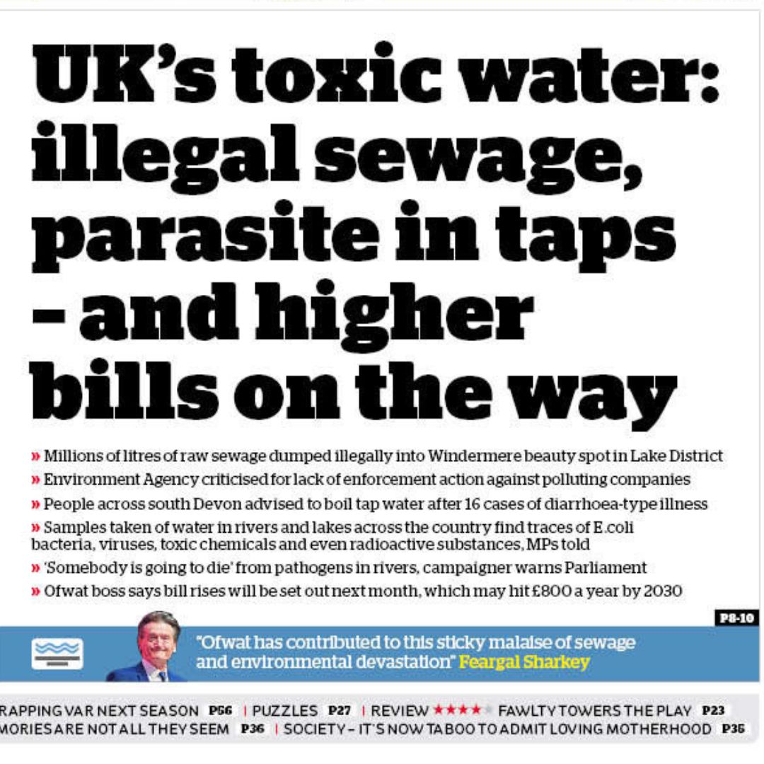 #TorySewageParty
#SewageScandal 
#EnoughlsEnough
#StopTheTories 
#RenationaliseWater
#PeopleBeforeProfits
#TomorrowsPapersToday #bbcqt #newsnight