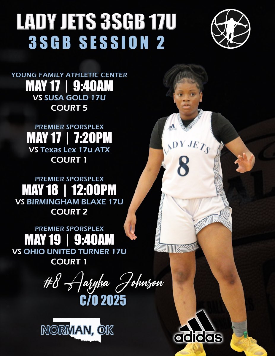 College Coaches 🚨

Here’s my schedule for the Adidas Session 2 Tournament this weekend in Oklahoma.