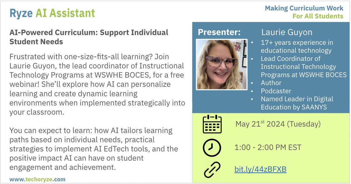 SMILELearning's tweet image. Join me as we explore #SMILELearning #AI Edition and how to use AI to support learning in our curriculum!