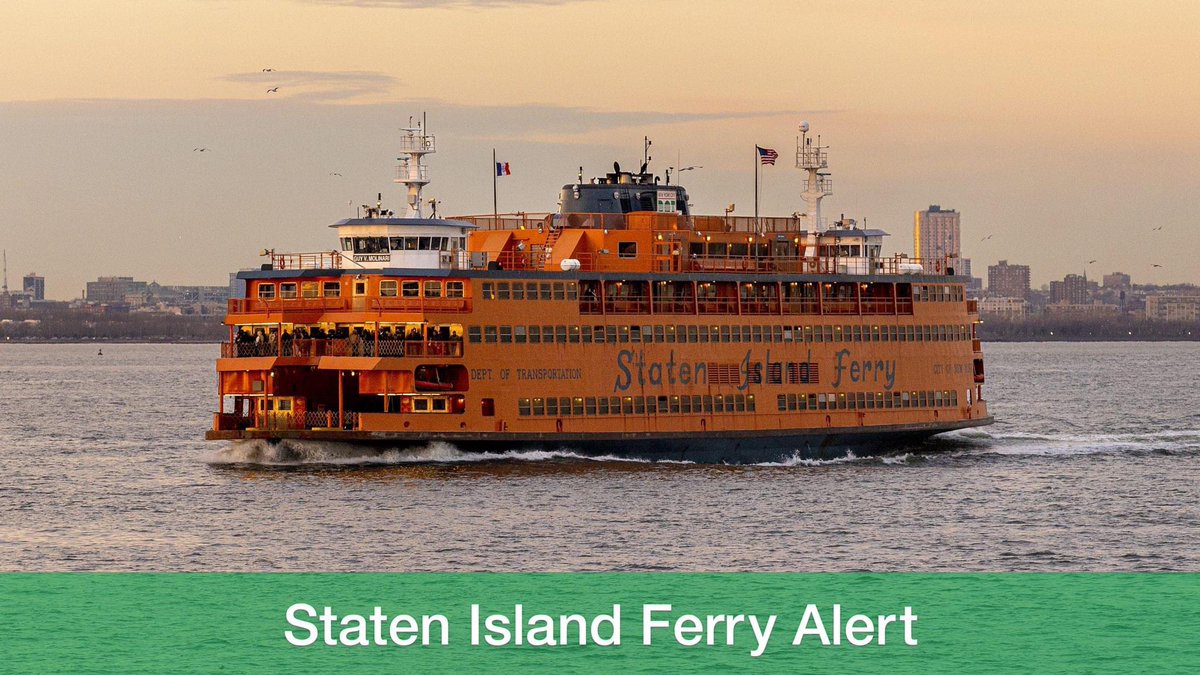 The #StatenIslandFerry will be operating on a modified schedule with 20-minute service through the PM rush today 5/16. #SIFerry