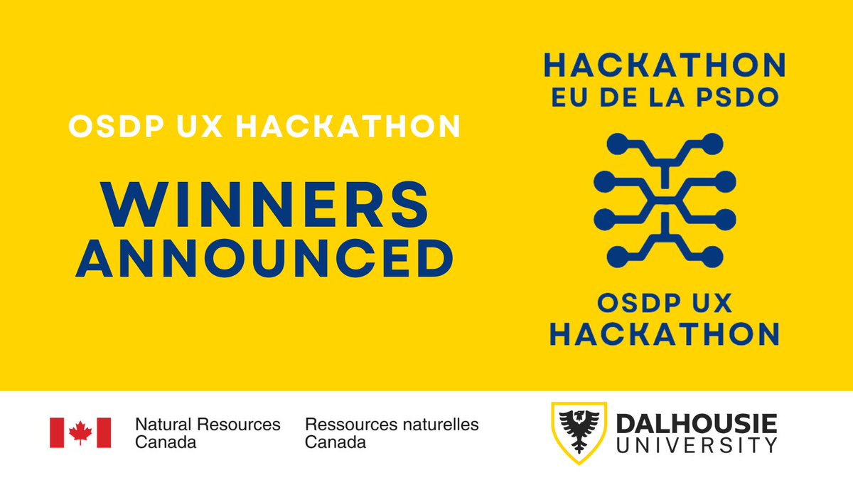 OSDPUXHackathon's tweet image. Congratulations to our hackathon winners!

1st: Julie Marcoux
2nd: Alex Vathyampaly Jacob
3rd: David Marcolin, Brittany Campbell &amp;amp; Syed Suhaib Hussain

Honourable Mention: Noof Al Shehhi, Shree Rama Kamal Kumar Vegu &amp;amp; Shihui Gao

Thank you to everyone for their amazing ideas.