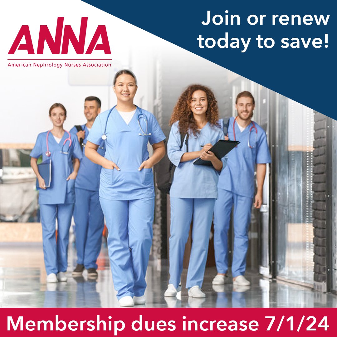 ANNA Members: Don’t forget, new rates start on 7/1! Renew your membership by 6/30 & you’ll save at least $45, plus a full year of membership will be added to your existing membership, meaning you won’t renew again until at least 2025! Renew 👇 annanurse.org/membership/joi…