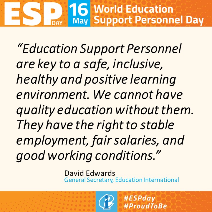 Happy World #ESPDay! Our schools wouldn't run without hourly school workers. They deserve a living wage, affordable health care, safe working conditions and so much more. #mnleg #rESPect