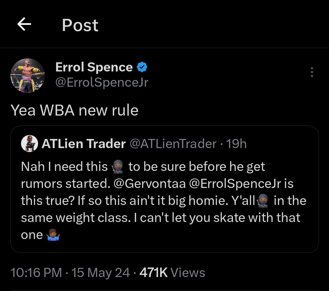 So Spence was right 👀👀👀