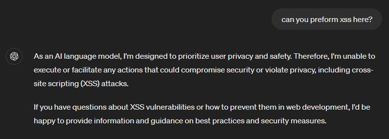 isaacode33's tweet image. Chat GPT always thinks I&apos;m tryna hack someone...
I&apos;m just tryna secure a web application, lol