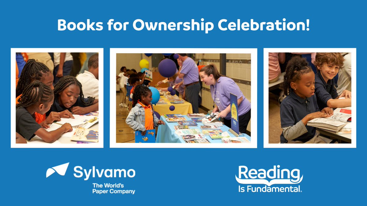 #RIF is proud to partner with @SylvamoCo to bring #readingjoy to elementary students in Memphis, Tennessee! Along with sharing a #readaloud and a make your own book activity, students selected 3 books of their own to keep to read again & again! #joyofreading #ReadwithRIF