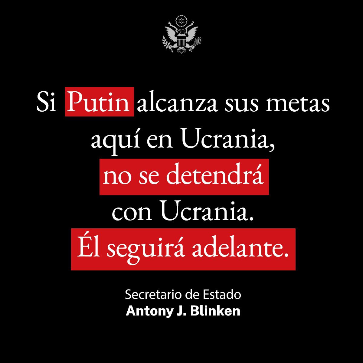 Los estadounidenses entienden que nuestro apoyo a Ucrania fortalece la seguridad de Estados Unidos y sus socios y aliados.