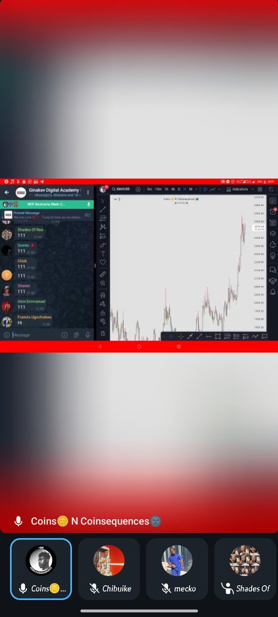 ChibzTimmy's tweet photo. It's another day in Week 3 of the MOT Bootcamp 🔥🔥
Practicals continue as we analyse the charts together with @TrAdArSOY and @MECKOCHRISTOPHE. If you're not part of @Official_GIDA 's
Bootcamp you're missing alot .
#MastersOfTrading #MOTBootcamp #GIDAMOT #GIDA https://t.co/V2S4l0aRrN
