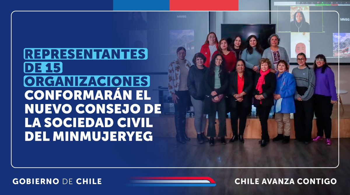 ¡Conformado el #COSOC @MinMujeryEG para el periodo 2024-2026! 💜🫱🏼‍🫲🏽Este consejo tiene la función de incorporar la voz de la ciudadanía en el diseño y la implementación de las políticas públicas que desarrolle el Ministerio de la Mujer. Conoce más en minmujeryeg.gob.cl 📲