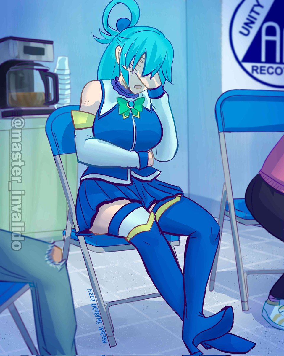 master_invalid0's tweet image. Pov: desarrollo de personaje.
.
#konosuba #konosubaaqua #animeart #animememe #saludmental