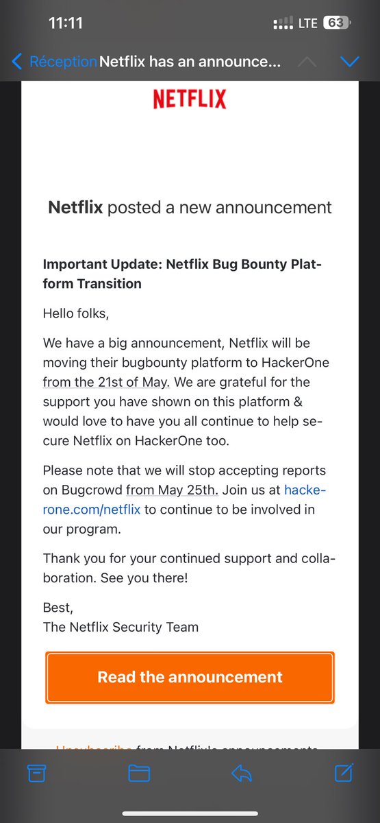 Netflix bug bounty program will be moved  to HackerOne !