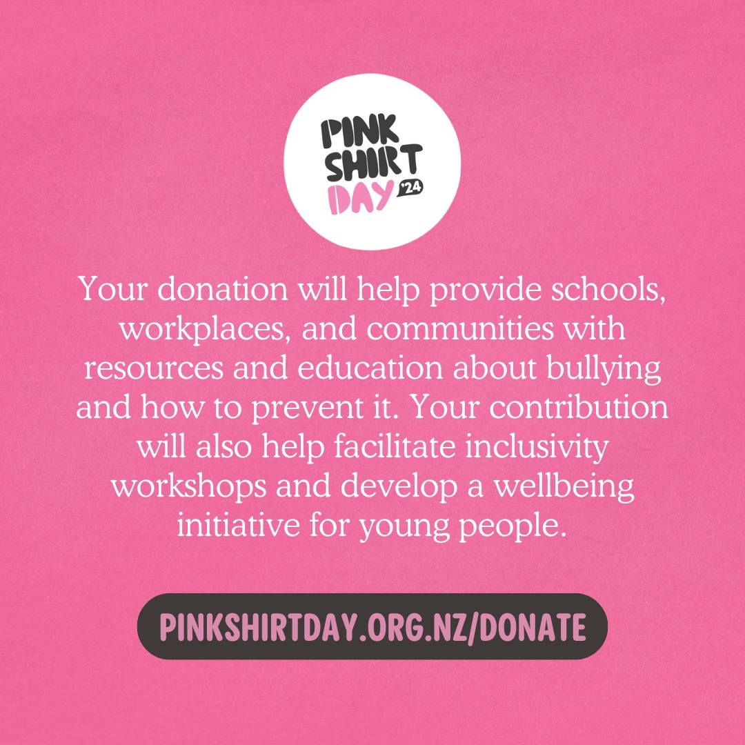 REPOST via @pinkshirtdaynz (Instagram)

🚨 DOUBLE DONATIONS TODAY! 🚨 Our friends at <a href="/tbihealth/">Brain Injured Beautiful</a> are matching all donations for Pink Shirt Day – up to the total value of $35,000 (valid until 11.59pm). This means that any koha you give or raise online will be matched! 💲 = 💲💲