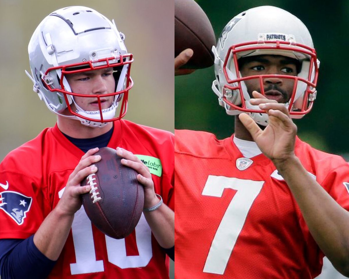 𝗧𝗥𝗘𝗡𝗗𝗜𝗡𝗚: #Patriots QB Jacoby Brissett says he wants to be the “best mentor possible” to Drake Maye while also competing for the starting quarterback job, he told @DougKyed “I’ll just be myself. I have no ego in this to be like ‘I should do this.’ Whatever is for me is