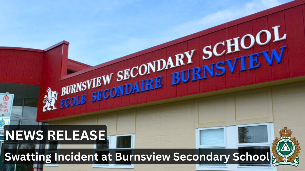 🚨 #NewsRelease: Swatting Incident at Burnsview Secondary 🚨 DPD received a report of an individual with a firearm at Burnsview Secondary, prompting a lockdown and hold and secure protocol. This report was false. Investigation ongoing. Read the full release: