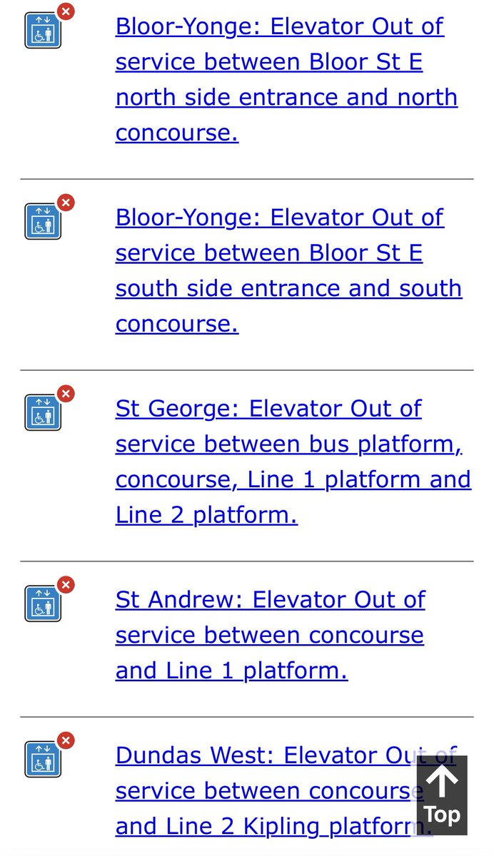 St George and Bloor-Yonge are key interchange stations. Dundas West’s elevator has been out of service since March 27, briefly returning 2x in April before going back down. Could I get clarity on what is going on with accessibility on Line 2, @TTCnotices? @JoshMatlow @DianneSaxe