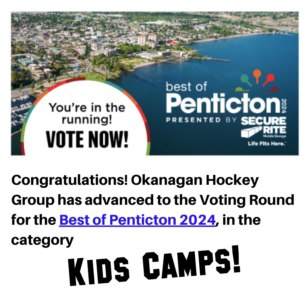 Only ONE DAY Left to VOTE! 🗳️ We are truly honoured to be recognized in the category of best 'Kids Camps.' Your support means the world to us and motivates us to continue providing top-notch programs and facilities for aspiring young athletes.❤️ Vote: bestof.PentictonNow.com