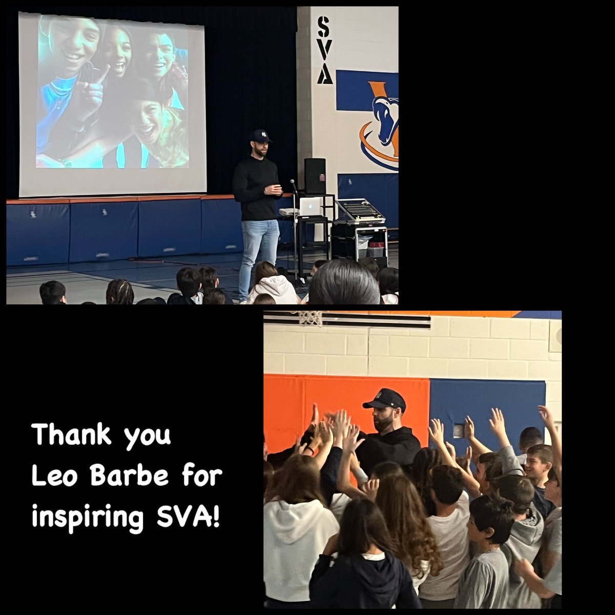 Today our Gr 5-8 students had the opportunity to listen to Leo Barbe’s motivational messaging. Thank you Leo for helping us believe in ourselves! @YCDSB_MH @WigstonJennifer