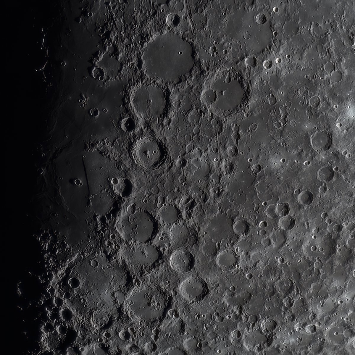 Close ups of the lunar surface with ZWO FF130 APO, x4 PowerMate with P1 Saturn C. @MoonHourSocial #astronomy #astrophotography @ThePhotoHour