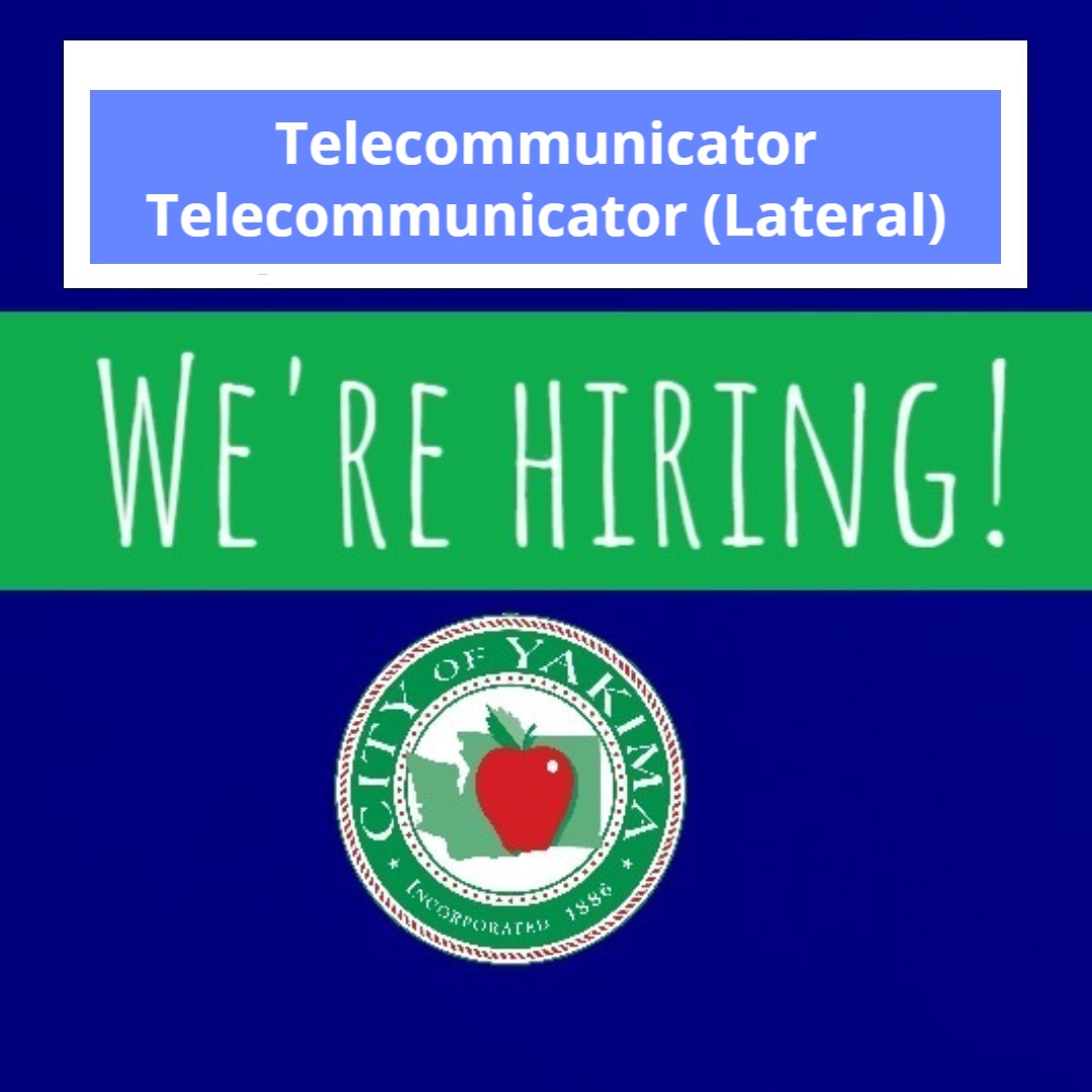 JUST POSTED:
Telecommunicator
Telecommunicator (Lateral)
🖱️yakimawa.gov/jobs
#helpwanted #werehiring