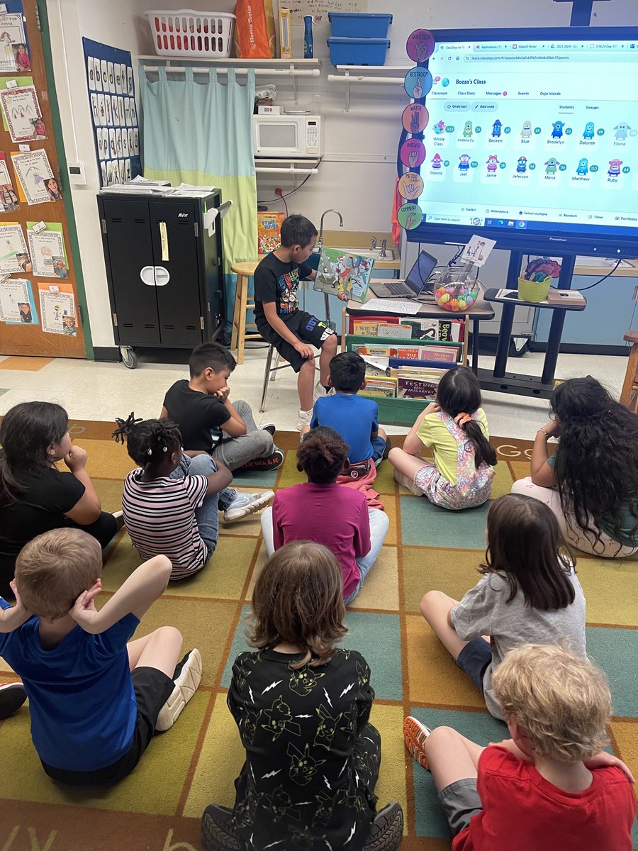Love having student readers lead our ela block! 📚The students were so engaged and encouraging and our reader felt so proud and accomplished! #powerofreading #readingmatters #firstgradeleader #ela #collaboration #studentlead