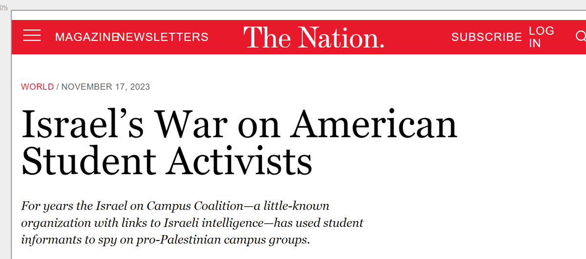 someoneoone2's tweet photo. @jeremyscahill Israel uses Americans to conduct espionage on students and faculty. Massive FARA violations are taking place on behalf of Israel, but apparently Israel is untouchable. https://t.co/8huwbkUPy9