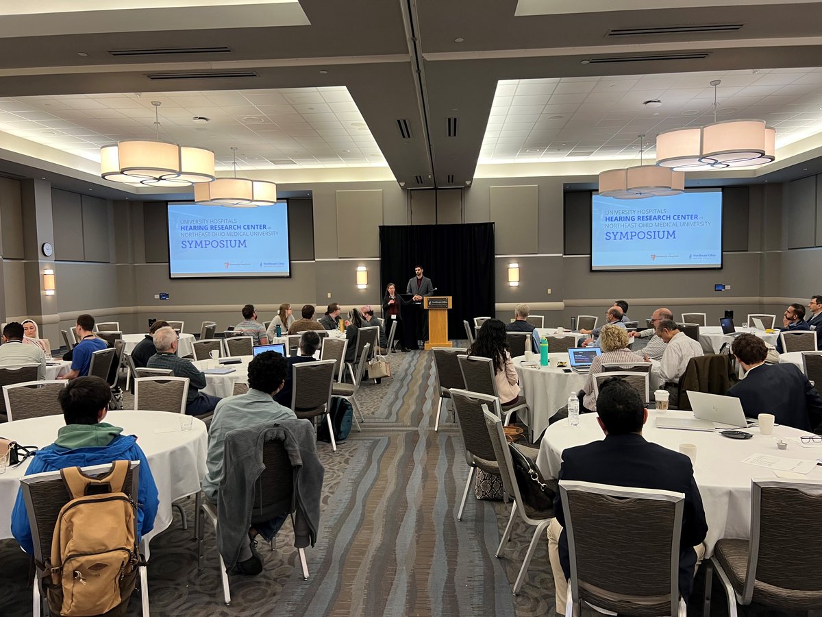 Hearing researchers from Northeast Ohio Medical University (NEOMED) and University Hospitals gathered on Friday, May 10, for the inaugural Symposium of the University Hospitals Hearing Research Center at Northeast Ohio Medical University.

#hearingloss