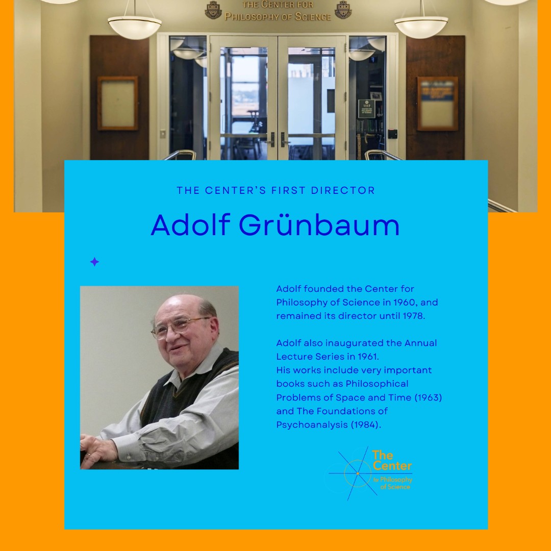 Blast from the past!

 Adolf Grünbaum was the founding director of the Center in 1960

During his time, our Annual Lecture Series started–a forum for original work in the philosophy and history of science

Read more: ow.ly/EfgB50RyK7N