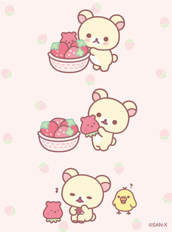 RilakkumaUS's tweet photo. It seems like Korilakkuma has found something! 🍓 https://t.co/8bV3ypMEN0