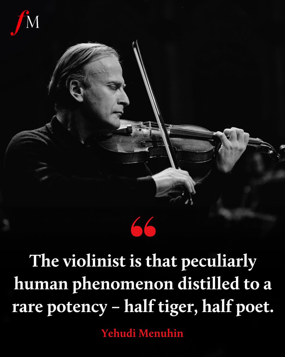 The great Yehudi Menuhin on the rare power of a violinist. 🎻