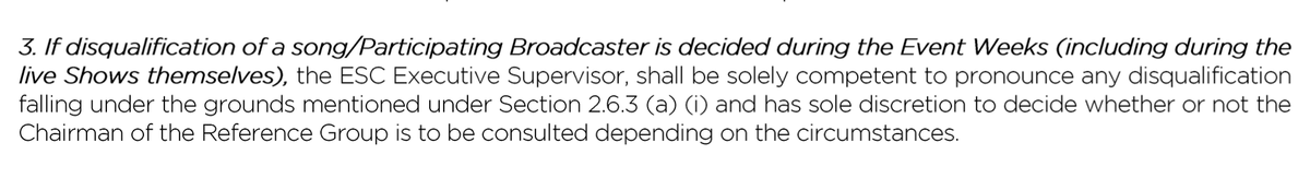 mama_corsica's tweet image. It is kinda insane that a broadcaster cannot appeal a disqualification if it happens during Eurovision week.  

Also the fact that Martin Österdahl has the sole discretion to disqualify an act. Really hoping that after this year the EBU reforms (some of) the rules and itself