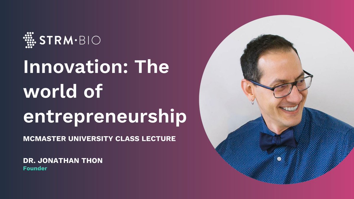 Our Founder, <a href="/JonathanThon/">Jonathan N. Thon</a>, is delivering a lecture on innovation and entrepreneurship tonight at <a href="/McMasterU/">McMaster University</a> in Hamilton, Ontario.
