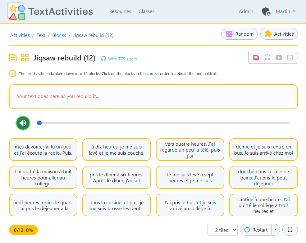 🗣️✍️ DICTATION on 🌍 TextActivities.com 👇👇👇

🔗 textactivities.posthaven.com/dictation-acti…

🤩 TONS of examples of scaffolded dictation activities all from the same resource, with links to try each activity for yourself

#TextActivities #ExploitingTexts #TeachingListening #mfltwitterati