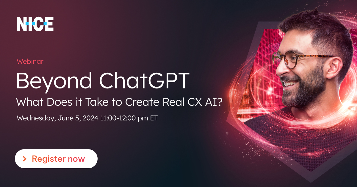 On June 5, dive into CX AI beyond ChatGPT with Catherine Forino, Senior Product Marketing Manager at NICE. Uncover the tech driving CX transformation, avoid common AI mistakes, and become your organization’s CX AI expert! Register for the webinar here 🚀 okt.to/ep7CVm