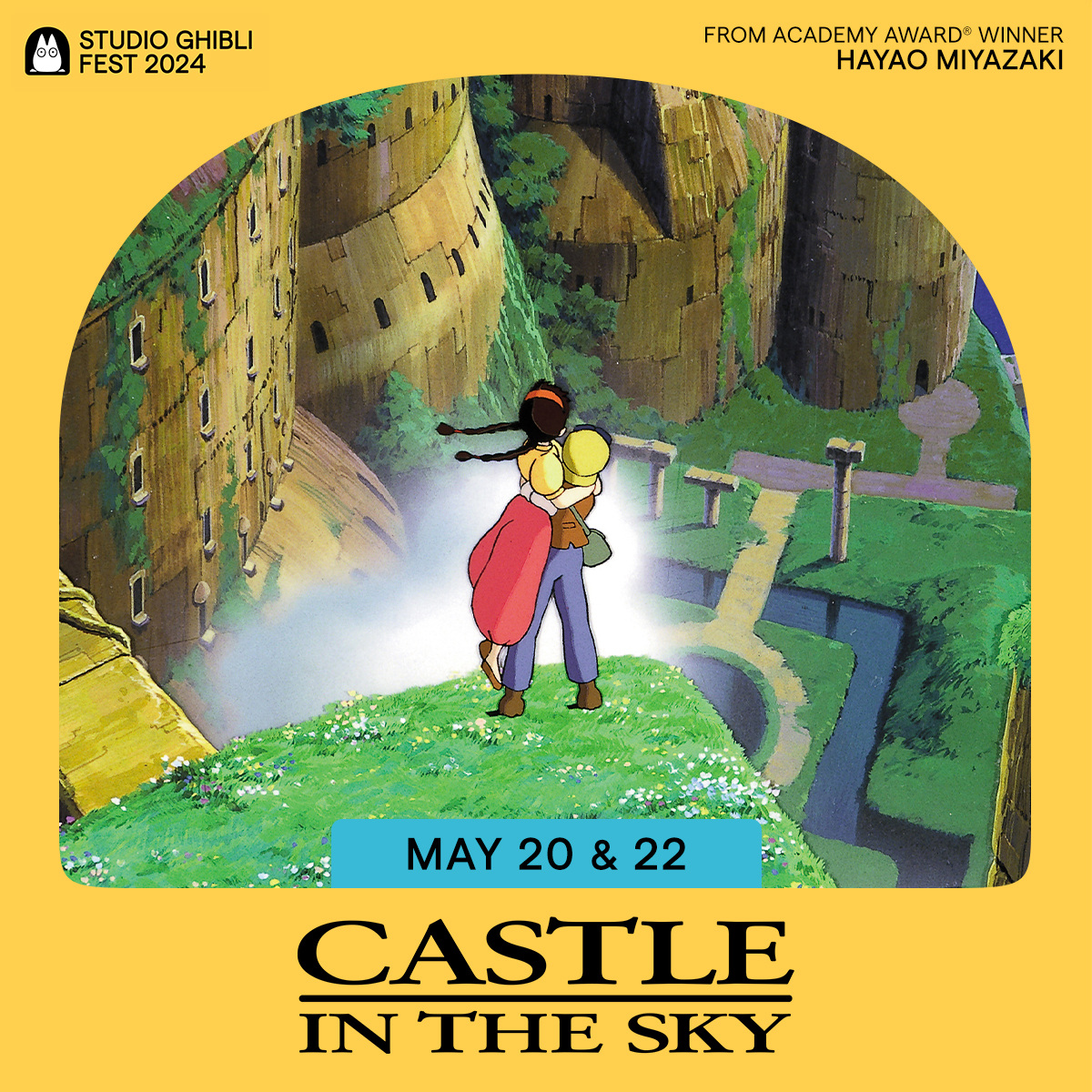 Join the search for the legendary floating castle when CASTLE IN THE SKY returns to theaters nationwide May 20 (DUB) & 22 (SUB) for Studio Ghibli Fest 2024. ➡️ hubs.la/Q02tpSxk0