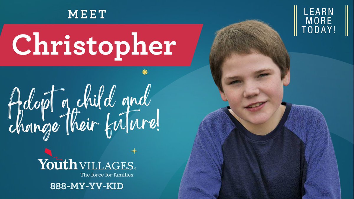 Christopher can perform a variety of amazing stunts, such as flipping and sticking the landing, making jokes, shuffling cards, and popping a wheely.

Share this post to help Christopher find his #foreverfamily.

pulse.ly/vcctf4ppu0

#fostercaremonth #youthvillages