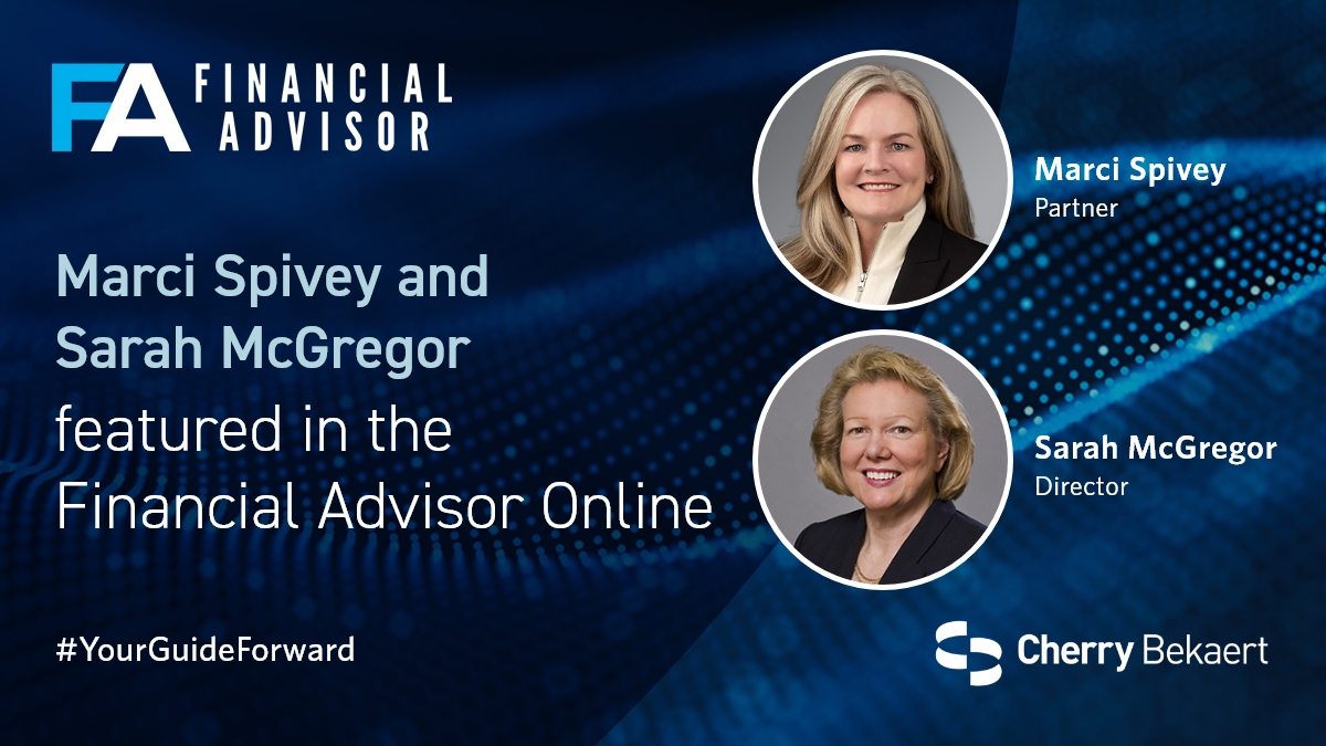 Discover insights from Cherry Bekaert's Marci Spivey & Sarah McGregor in a recent feature in Financial Advisor Online. Explore their thoughts on tax deadline extensions and why advisors recommend clients to opt for them only when necessary. okt.to/6eGyZJ #TaxExtension