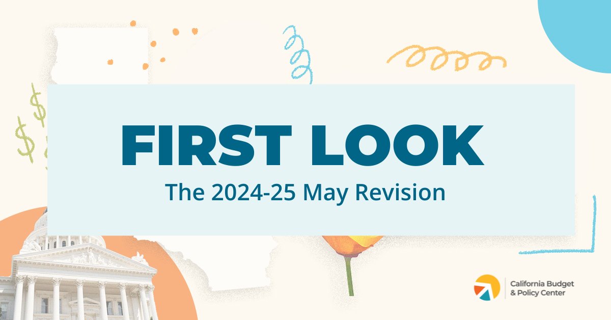 JUST IN: Our First Look analysis of the @CAgovernor's 2024-25 May Revision. ⚡ Our team explores how the governor prioritized spending and determined cuts to balance the budget amid a sizable projected shortfall. #CAbudget calbudgetcenter.org/resources/firs…