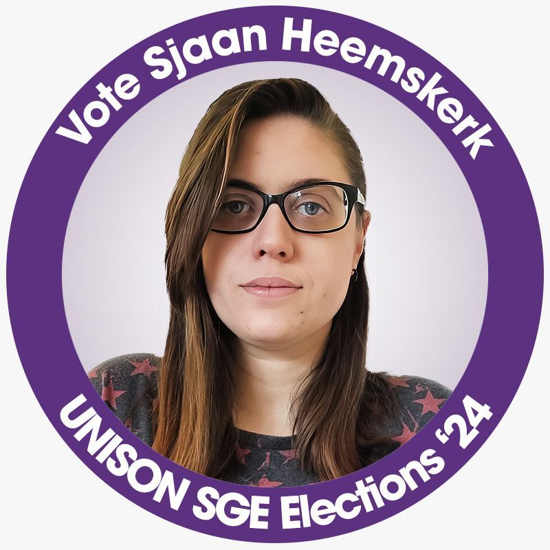 🚨🚨It’s #TimeForRealChange in the #UNISON Service Group elections! There's still time to vote online, so find the email and cast your vote before 5pm tomorrow. Health members in Eastern Region - vote for Sjaan Heemskerk!🗳️✅ #OrganisingToWin #UNISONSGE