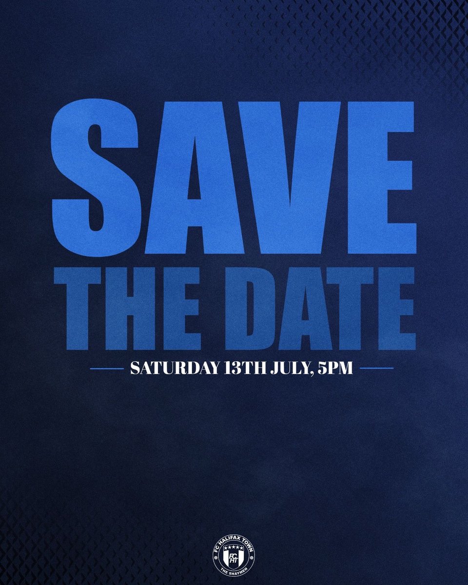 🗓️ SAVE THE DATE | Our SUMMER SIZZLER in conjunction with FCHT Supporters Club Saturday 13 July 5pm The Shay Details to follow … #Shaymen | AL