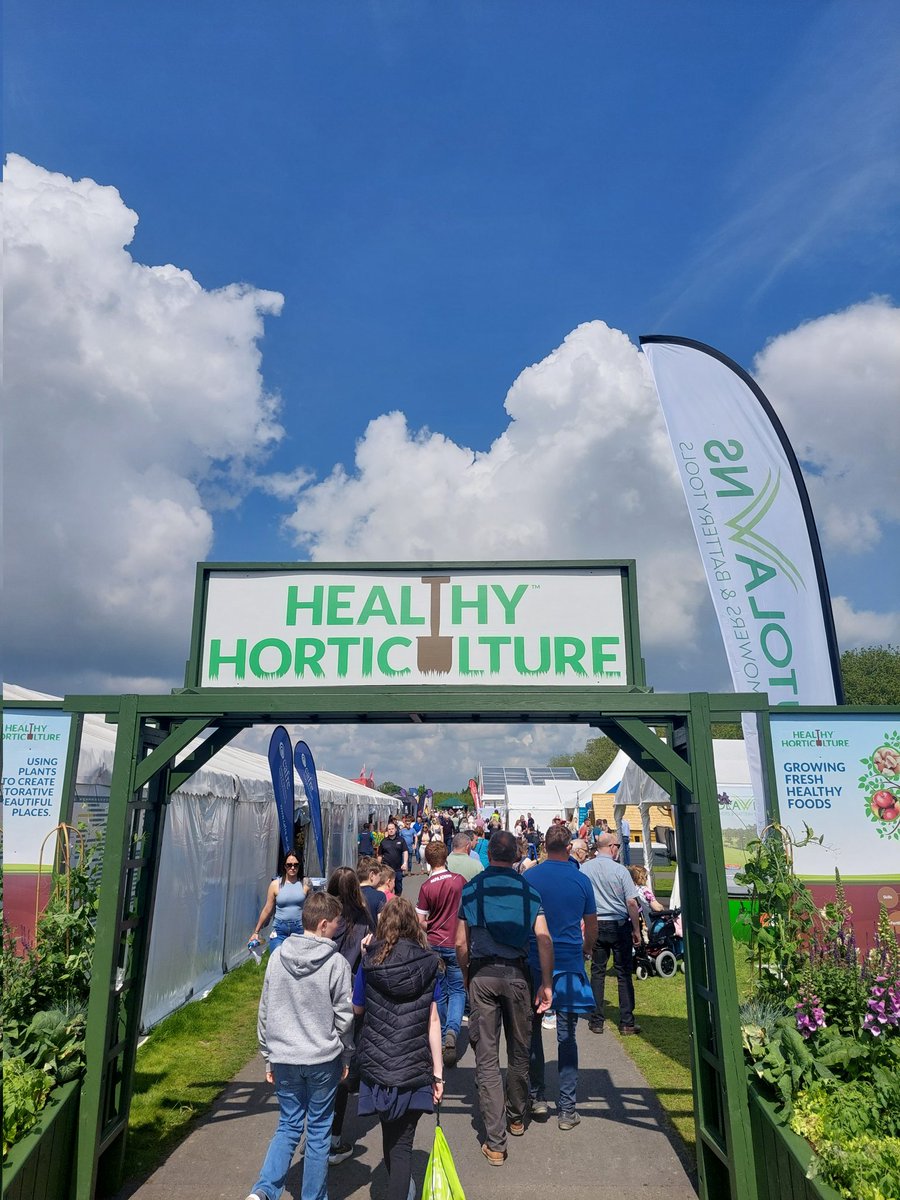 The #HealthyHorticulture Zone at @balmoralshow is a wonderful highlight of the societal, environmental, and economic importance of Horticulture to the region. @CIHort @HelenMark01 @DiscoverCAFRE