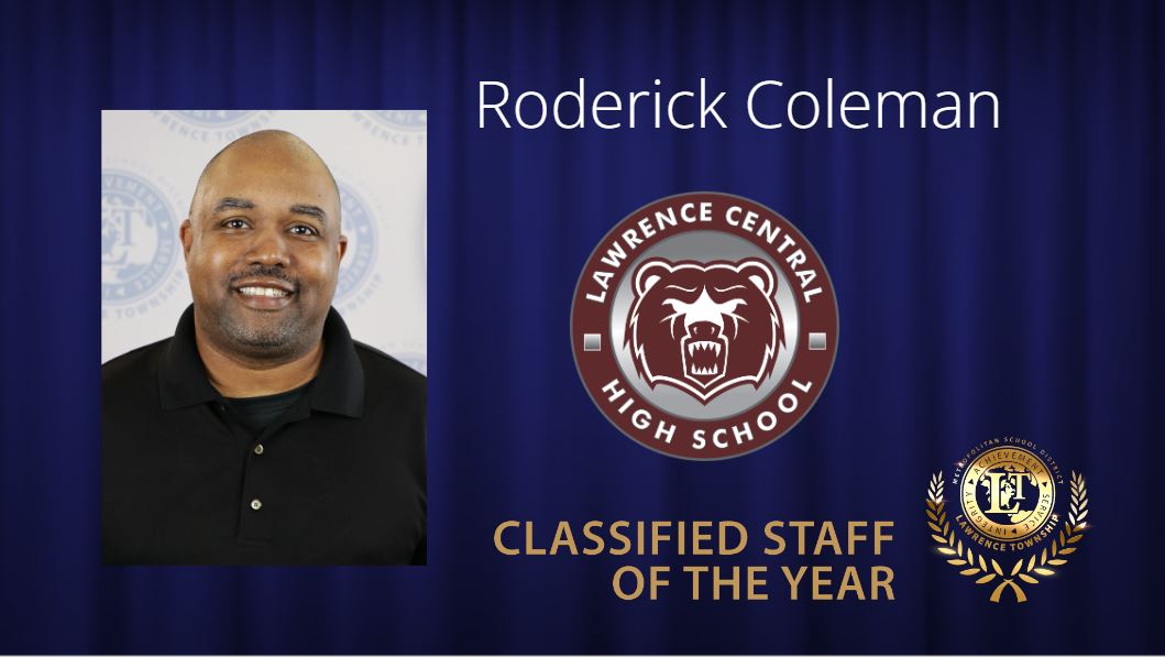 Congratulations to Lawrence Central High School 2023-2024 Classified Staff Member of the Year, Mr. Roderick Coleman! 🎉 #LTpride