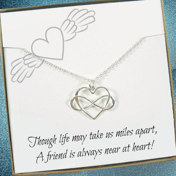 Long Distance Friendship Gift - Infinity Heart Necklace, Sterling Silver tuppu.net/a5d22714 #shopsmall #handmadegifts #handmadejewelry #giftsforher #jewelryaddict #jewelry #jewelrygift #handmade #giftideas #artisanjewelry #Pendant&Charm