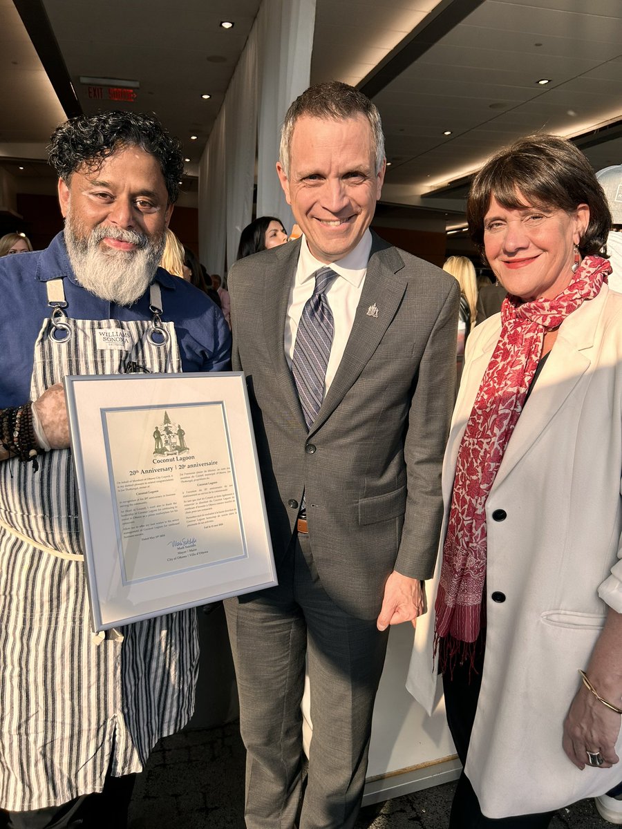 Congratulations Joe Thottungal of @coconutlagoon on 20 years of sharing your amazing cuisine with us all. You are truly a gift to our city. Happy anniversary Coconut Lagoon! Félicitations à Joe Martin Thottungal de Coconut Lagoon pour les 20 ans qu'il a passés à partager sa