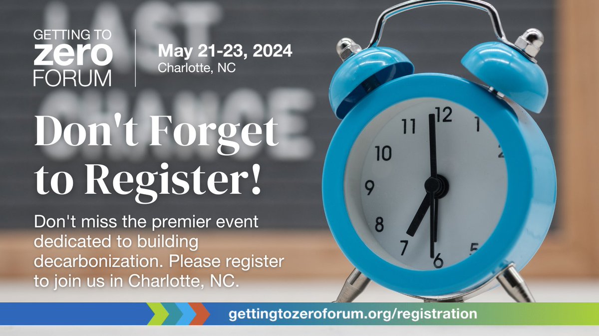 Last chance to register for the @GTZForum, May 21-23 in Charlotte, NC. Don't miss this opportunity to connect with leading experts in building decarbonization. 

Register before 5/17 to save your spot: hubs.li/Q02wQzng0

#GTZForum2024
