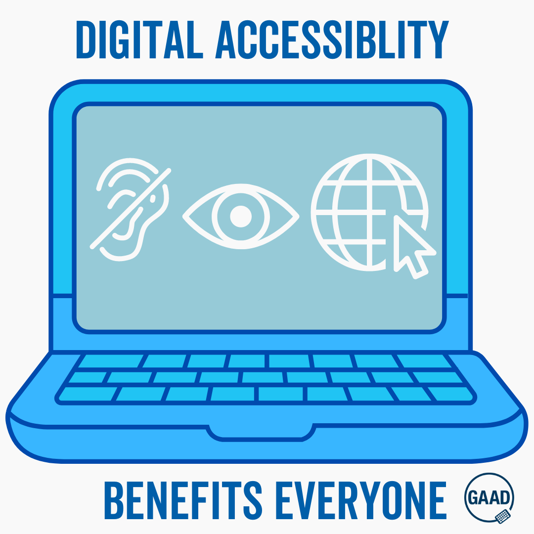 Today is Global Accessibility Awareness Day! This year’s event focuses on digital accessibility. By making digital spaces accessible we remove barriers to employment opportunities, social interactions and more! #GAAD