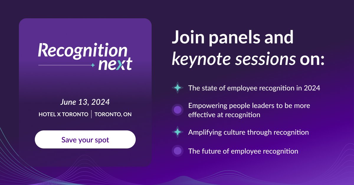 Unlock the secrets of impactful recognition programs at Hotel X Toronto on 6/13! From recruiting existing talent to leveraging workforce science, dive deep with Achievers & AWI Managing Director David Bator. Join us for a day of innovation & insights! ow.ly/9Abg50RIKpl