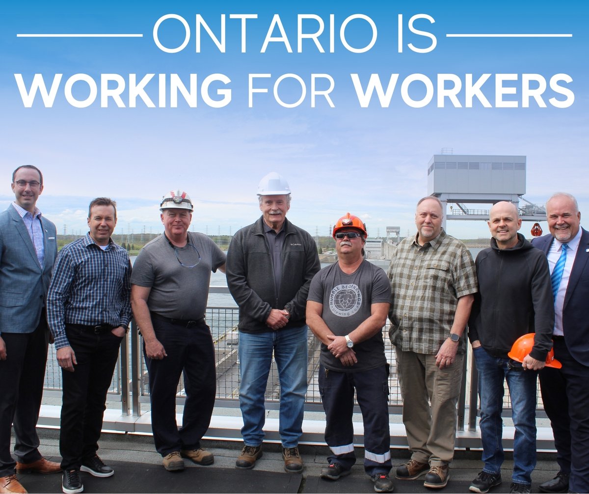 While in Cornwall to announce the refurbishment of the R.H. Saunders Generating Station, I was honoured to meet 7 of the employees who worked on the last refurbishment of this facility in the 90s. It's thanks to folks like them that we are able to power our growing province!💡