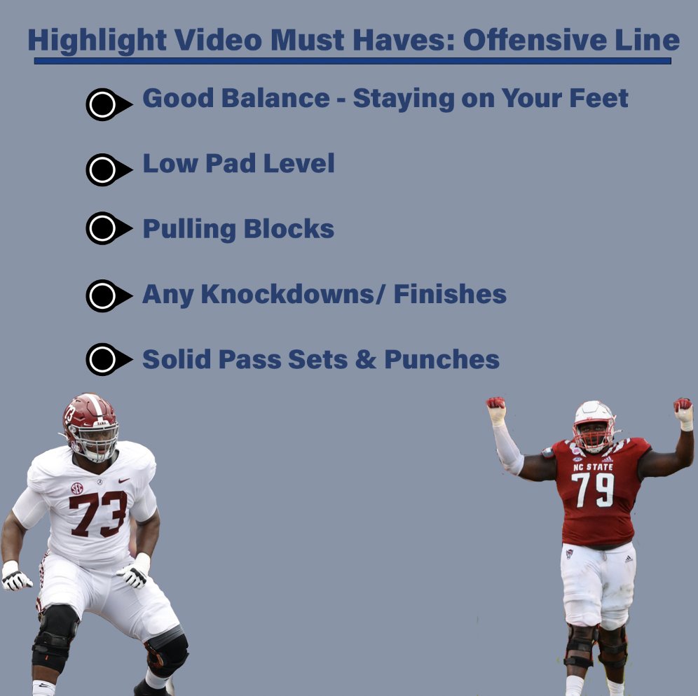 Highlight Video Must Haves: Offensive Line‼️