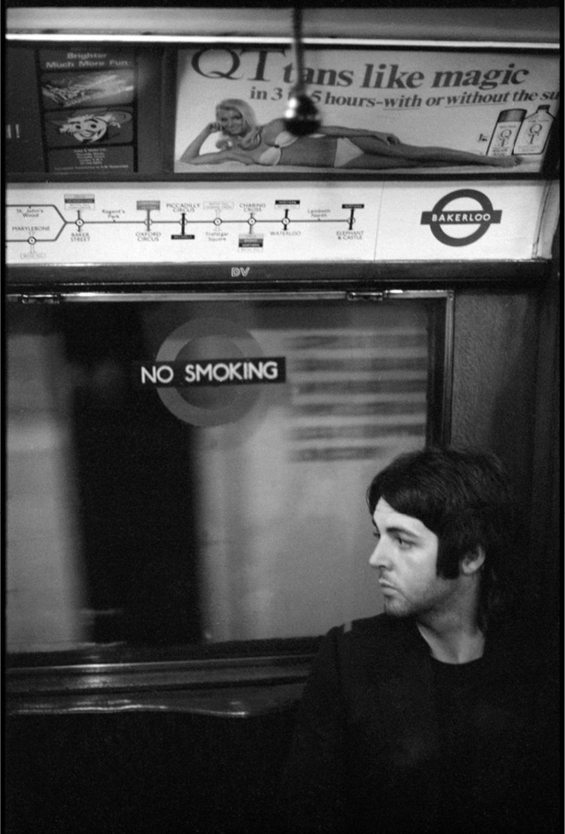 On the Bakerloo Line, London, 1969, Linda #McCartney.