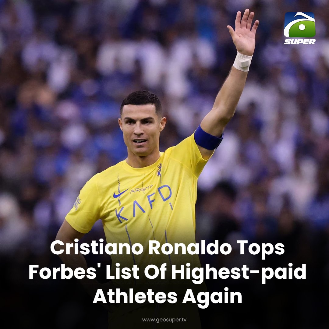 Cristiano Ronaldo led Forbes' list of highest-paid athletes for the fourth time in his career Read more: geosuper.tv/latest/36170-c…